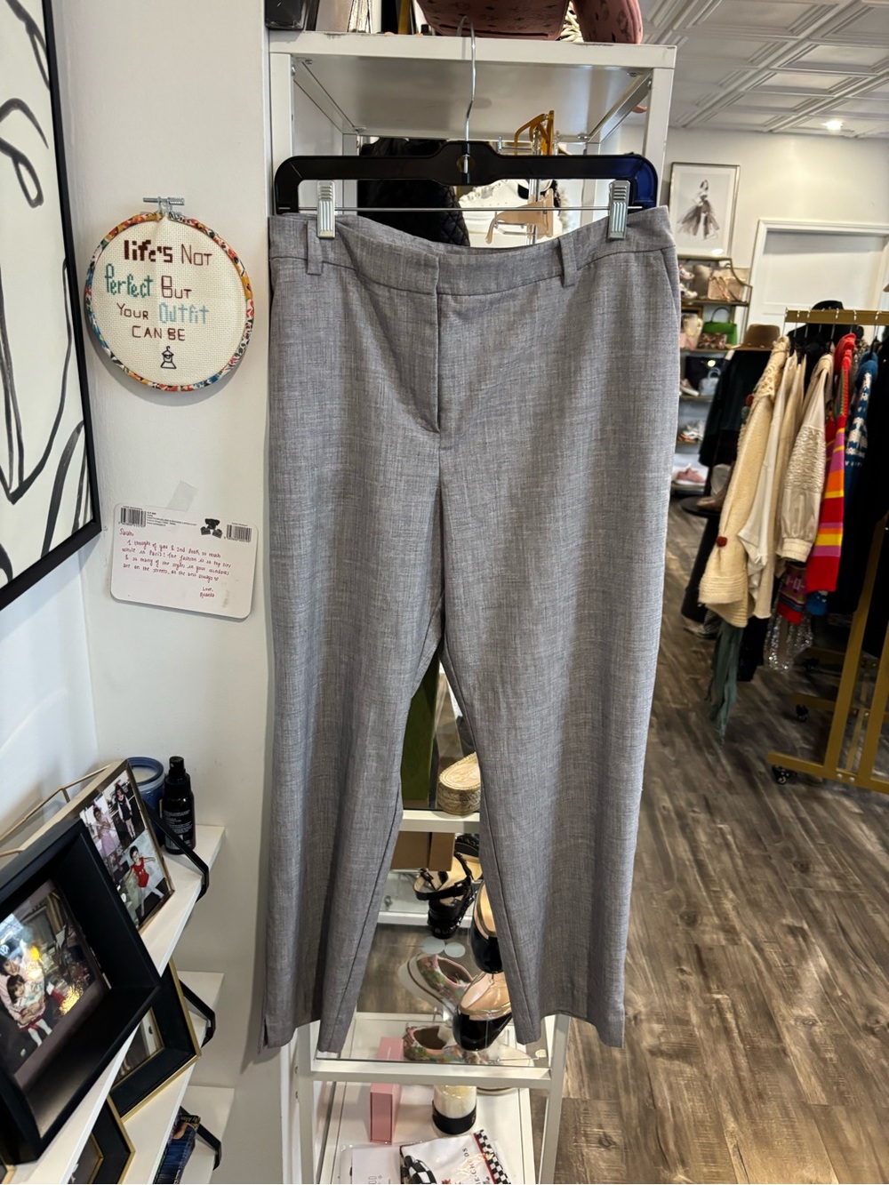 Prologue Light Gray Straight-Leg Dress Trousers
